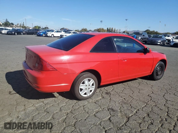 2003 Honda Civic LX with VIN 1HGEM21513L052399, listed as a Copart auction lot 77002124 with 158,029 mi miles and Salvage Title. Bid and sale history available at DreamBid. Image 3.