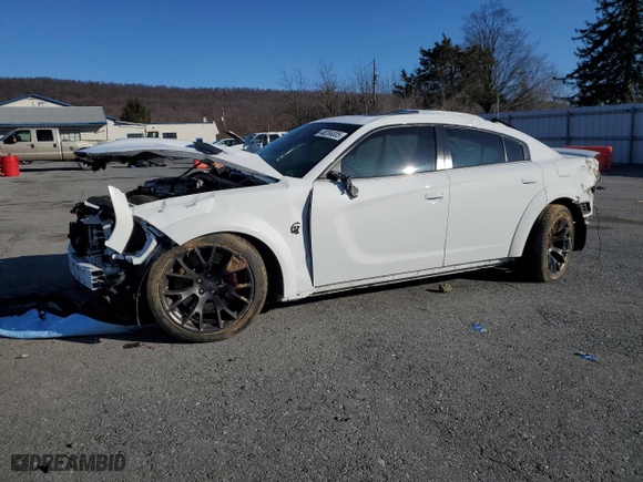 2021 Dodge Charger SRT Hellcat Widebody with VIN 2C3CDXL92MH596142, listed as a Copart auction lot 48204835 with 21,558 mi miles and Salvage Title. Bid and sale history available at carsss.com. Image 1.
