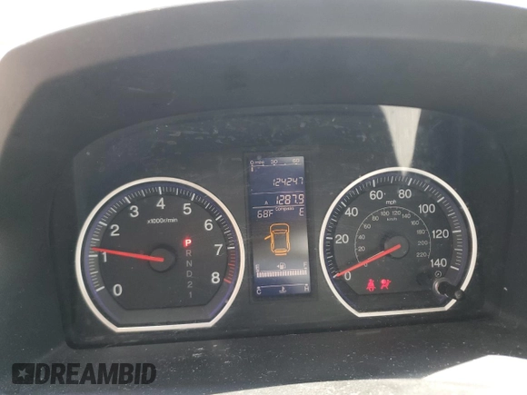2010 Honda CR-V EX with VIN 5J6RE4H54AL016082, listed as a Copart auction lot 53850455 with 124,247 mi miles and Salvage Title. Bid and sale history available at carsss.com. Image 9.