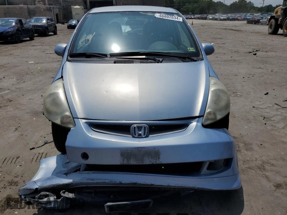 2008 Honda Fit Sport with VIN JHMGD38618S037263, listed as a Copart auction lot 66802634 with 42,487 mi miles and Salvage Title. Bid and sale history available at carsss.com. Image 5.