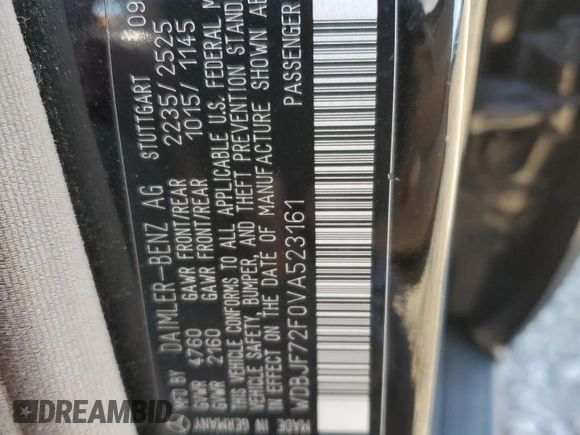 1997 Mercedes-Benz E-Class with VIN WDBJF72F0VA523161, listed as a Copart auction lot 77752804 with 143,495 mi miles and Salvage Title. Bid and sale history available at carsss.com. Image 12.