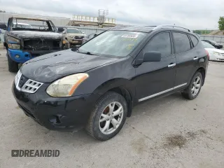 2011 Nissan Rogue SV with VIN JN8AS5MT6BW183179, listed as a Copart auction lot 44194935 with 124,496 mi miles and Salvage Title. Bid and sale history available at carsss.com. Image 1.