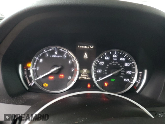 2016 Acura MDX with VIN 5FRYD3H27GB013997, listed as a Copart auction lot 82675154 with 97,776 mi miles and Salvage Title. Bid and sale history available at carsss.com. Image 9.