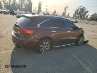 2014 Acura MDX Advance z VIN 5FRYD3H87EB019980, wystawiony jako Copart lot #78949984 z przebiegiem Nie podano mil oraz Szkoda całkowita • Salvage title. Historia ofert i sprzedaży dostępna na DreamBid. Obrazek 3.
