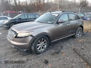 2007 Infiniti FX35 with VIN JNRAS08W07X205911, listed as a Copart auction lot 80890194 with 0 mi miles and Salvage Title. Bid and sale history available at carsss.com. Image 1.