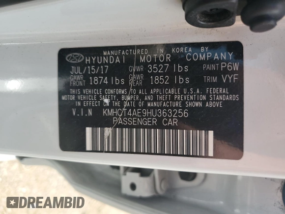 2017 Hyundai Accent SE z VIN KMHCT4AE9HU363256, wystawiony jako Copart lot #60071525 z przebiegiem 143 378 mil mil oraz Czysty tytuł • Clean title. Historia ofert i sprzedaży dostępna na DreamBid. Obrazek 12.