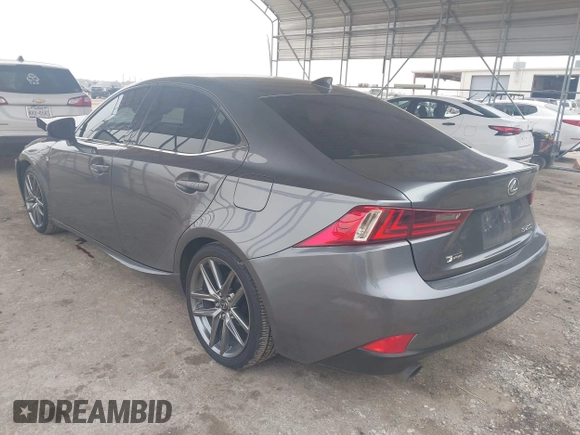 2016 Lexus IS 200t with VIN JTHBA1D21G5035570, listed as a IAAI auction lot 41593624 with 105,100 mi miles and . Bid and sale history available at carsss.com. Image 3.