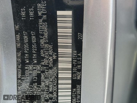2016 Toyota Sienna LE AAS с VIN 5TDKK3DC4GS754504, выставлен на аукционе Copart как лот 58008315 с пробегом 83 519 миль миль и Списание • Salvage title. История ставок и продаж доступна на DreamBid. Изображение 14.