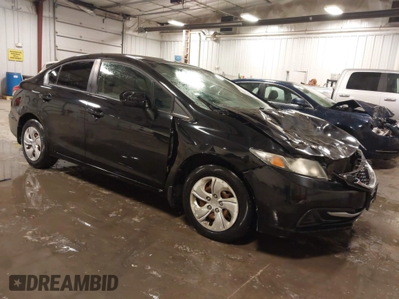 2015 Honda Civic Sedan LX with VIN 19XFB2E52FE025406, listed as a IAAI auction lot 41827527 with 186,485 mi miles. Bid and sale history available at carsss.com. Image 1.