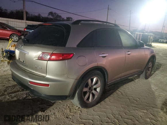 2005 Infiniti FX35 with VIN JNRAS08W95X220341, listed as a Copart auction lot 77265314 with 0 mi miles and Clean Title. Bid and sale history available at carsss.com. Image 3.