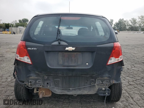 2007 Chevrolet Aveo LS with VIN KL1TD666X7B763715, listed as a Copart auction lot 52830185 with 145,828 mi miles and Clean title. Bid and sale history available at DreamBid. Image 6.