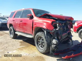 2018 Toyota 4Runner SR5 with VIN JTEBU5JR7J5496955, listed as a IAAI auction lot 40713133 with Not Provided miles. Bid and sale history available at carsss.com. Image 1.