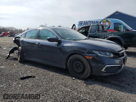 2020 Honda Civic LX with VIN 2HGFC2F6XLH526078, listed as a Copart auction lot 47649975 with 76,364 mi miles and Salvage Title. Bid and sale history available at DreamBid. Image 4.