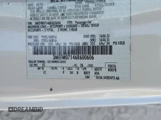 2006 Mercury Milan с VIN 3MEFM07146R600606, выставлен на аукционе Copart как лот 76766344 с пробегом 75 408 миль миль и Списание • Salvage title. История ставок и продаж доступна на DreamBid. Изображение 12.