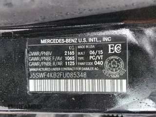 2015 Mercedes-Benz C-Class C 300 Luxury with VIN 55SWF4KB2FU085348, listed as a Copart auction lot 51421895 with 125,539 mi miles and Clean Title. Bid and sale history available at carsss.com. Image 13.