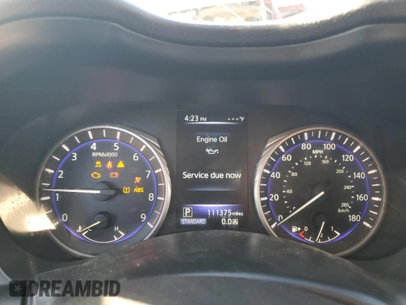 2018 Infiniti Q60 Luxe with VIN JN1EV7EK8JM340696, listed as a Copart auction lot 52930295 with 111,375 mi miles and Salvage Title. Bid and sale history available at carsss.com. Image 9.