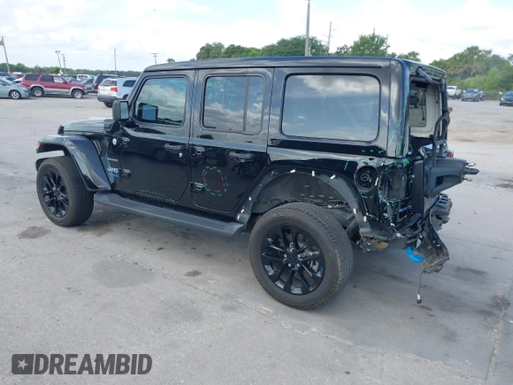 2022 Jeep Wrangler Unlimited Sahara with VIN 1C4JJXP60NW153776, listed as a IAAI auction lot 42108916 with 39,123 mi miles and . Bid and sale history available at DreamBid. Image 3.