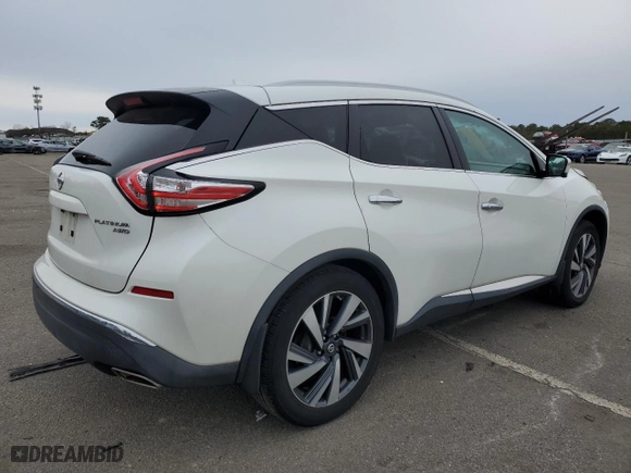 2015 Nissan Murano SL with VIN 5N1AZ2MH7FN206221, listed as a Copart auction lot 52401835 with 172,611 mi miles and Salvage Title. Bid and sale history available at carsss.com. Image 3.