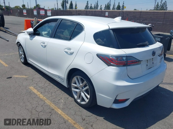 2014 Lexus CT 200h with VIN JTHKD5BH9E2185172, listed as a IAAI auction lot 42174666 with 109,325 mi miles and . Bid and sale history available at DreamBid. Image 3.