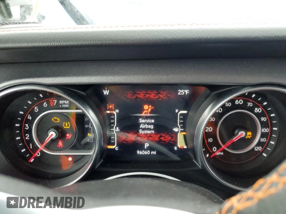 2022 Jeep Gladiator Mojave z VIN 1C6JJTEGXNL129496, wystawiony jako Copart lot #43359345 z przebiegiem 96 060 mil mil oraz Nie do naprawy • Non repairable. Historia ofert i sprzedaży dostępna na DreamBid. Obrazek 9.
