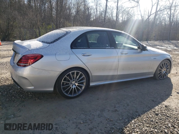 2016 Mercedes-Benz C 450 AMG with VIN 55SWF6EB2GU108099, listed as a Copart auction lot 52145215 with 10,367 mi miles and Salvage Title. Bid and sale history available at carsss.com. Image 3.