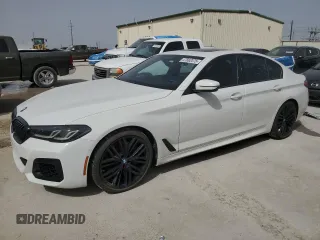 2021 BMW 5 Series 540i with VIN WBA53BJ02MWW89420, listed as a Copart auction lot 47662075 with 58,680 mi miles and Salvage Title. Bid and sale history available at carsss.com. Image 1.