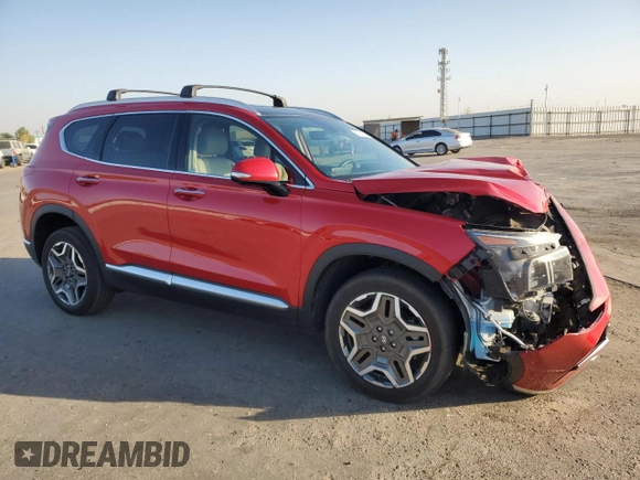 2023 Hyundai Santa Fe Hybrid Limited with VIN 5NMS5DA19PH003210, listed as a Copart auction lot 75064524 with 28,064 mi miles and Salvage Title. Bid and sale history available at carsss.com. Image 4.