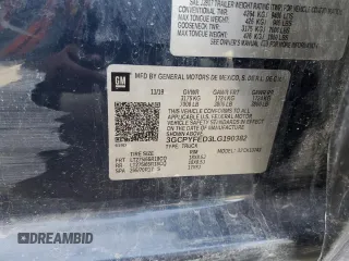 2020 Chevrolet Silverado 1500 LT Trail Boss with VIN 3GCPYFED3LG190382, listed as a Copart auction lot 50341755 with 185,993 mi miles and Salvage Title. Bid and sale history available at DreamBid. Image 12.