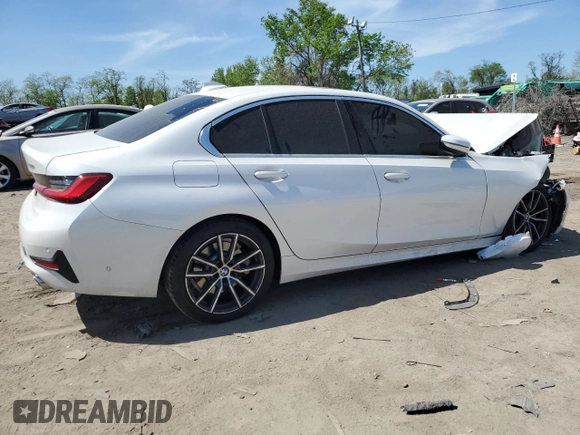 2021 BMW 3 Series 330i xDrive with VIN 3MW5R7J05M8C06619, listed as a Copart auction lot 54072555 with 25,208 mi miles and Salvage title. Bid and sale history available at DreamBid. Image 3.