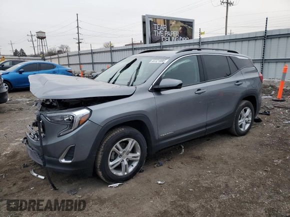 2021 GMC Terrain SLE with VIN 3GKALTEVXML327066, listed as a Copart auction lot 44121895 with 60,045 mi miles and Salvage Title. Bid and sale history available at carsss.com. Image 1.