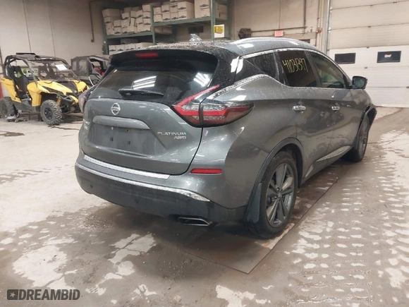 2019 Nissan Murano S with VIN 5N1AZ2MSXKN120195, listed as a IAAI auction lot 41031397 with 61,161 mi miles. Bid and sale history available at carsss.com. Image 4.