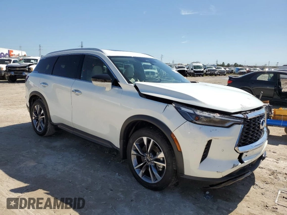 2024 Infiniti QX60 Luxe с VIN 5N1DL1FR6RC345884, выставлен на аукционе Copart как лот 45394685 с пробегом 7 497 миль миль и Списание • Salvage title. История ставок и продаж доступна на DreamBid. Изображение 4.