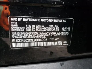 2020 BMW X5 xDrive40i with VIN 5UXCR6C0XL9B84995, listed as a Copart auction lot 68366432 with 206 mi miles. Bid and sale history available at carsss.com. Image 13.