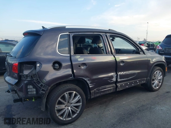 2016 Volkswagen Tiguan S with VIN WVGBV7AX5GW568438, listed as a IAAI auction lot 41434616 with 91,341 mi miles and . Bid and sale history available at DreamBid. Image 6.