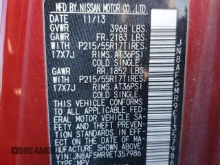 2014 Nissan Juke Nismo with VIN JN8AF5MR9ET357986, listed as a Copart auction lot 87523265 with Not Provided miles and Salvage Title. Bid and sale history available at DreamBid. Image 14.