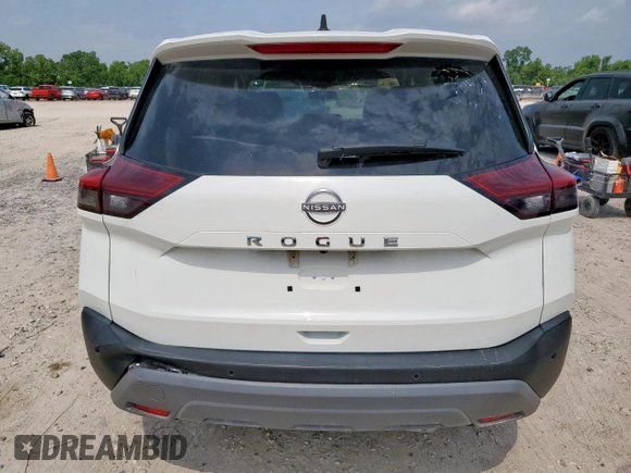 2022 Nissan Rogue S with VIN 5N1BT3AA7NC700589, listed as a Copart auction lot 57285035 with 39,403 mi miles and Salvage title. Bid and sale history available at DreamBid. Image 6.