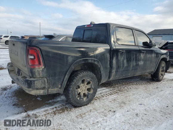 2025 Ram 1500 Big Horn z VIN 1C6SRFFPXSN513534, wystawiony jako Copart lot #44491245 z przebiegiem Nie podano mil oraz Szkoda całkowita • Salvage title. Historia ofert i sprzedaży dostępna na DreamBid. Obrazek 3.