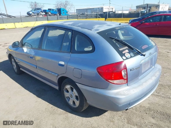 2004 Kia Rio with VIN KNADC165546190976, listed as a IAAI auction lot 41412051 with 186,378 mi miles. Bid and sale history available at carsss.com. Image 3.