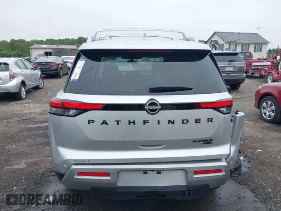 2024 Nissan Pathfinder Platinum with VIN 5N1DR3DJXRC298866, listed as a IAAI auction lot 42607262 with 4,683 mi miles and . Bid and sale history available at DreamBid. Image 17.