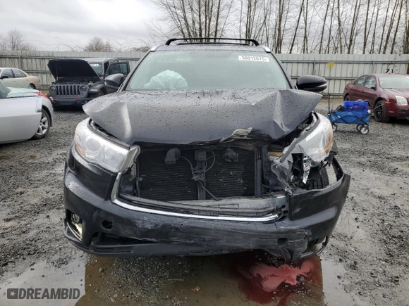 2015 Toyota Highlander Limited with VIN 5TDDKRFH7FS216348, listed as a Copart auction lot 50012075 with 103,298 mi miles and Salvage Title. Bid and sale history available at carsss.com. Image 5.