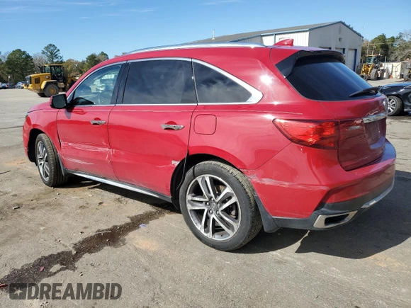 2018 Acura MDX Advance with VIN 5J8YD4H82JL002830, listed as a Copart auction lot 43667625 with 117,192 mi miles and Salvage Title. Bid and sale history available at carsss.com. Image 2.