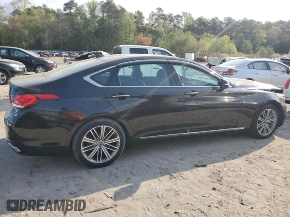 2018 Genesis G80 3.8L z VIN KMHGN4JE8JU250299, wystawiony jako Copart lot #53233385 z przebiegiem 87 385 mil mil oraz Szkody całkowita. Historia ofert i sprzedaży dostępna na DreamBid. Obrazek 3.