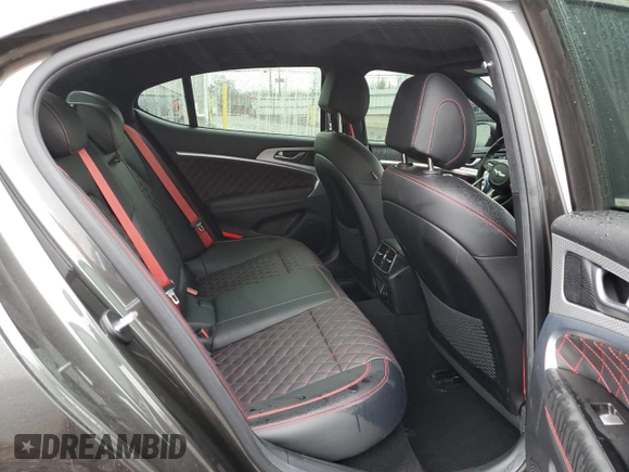2023 Genesis G70 3.3T with VIN KMTG54TE2PU113421, listed as a Copart auction lot 46648975 with 17,375 mi miles and Salvage title. Bid and sale history available at DreamBid. Image 10.