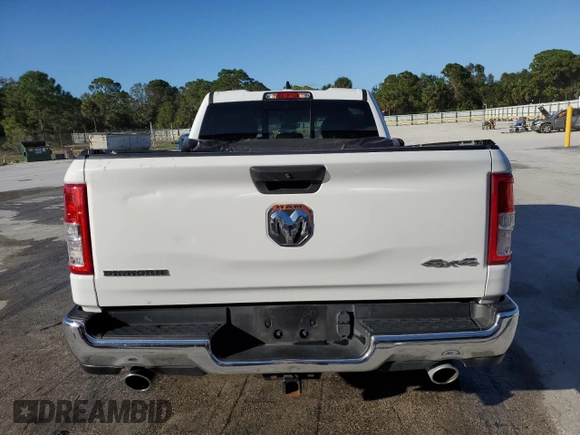 2023 Ram 1500 Big Horn with VIN 1C6SRFBT2PN611306, listed as a Copart auction lot 81068654 with 37,959 mi miles and Salvage Title. Bid and sale history available at carsss.com. Image 6.