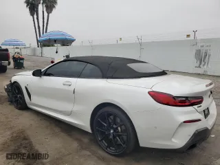 2019 BMW 8 Series M850i xDrive with VIN WBAFY4C57KBX38867, listed as a Copart auction lot 76091124 with 25,850 mi miles and Salvage Title. Bid and sale history available at carsss.com. Image 2.