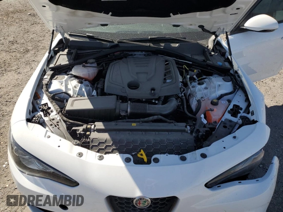 2023 Alfa Romeo Giulia with VIN ZARFAMAN9P7667245, listed as a Copart auction lot 49924525 with 4,799 mi miles and Salvage title. Bid and sale history available at DreamBid. Image 12.