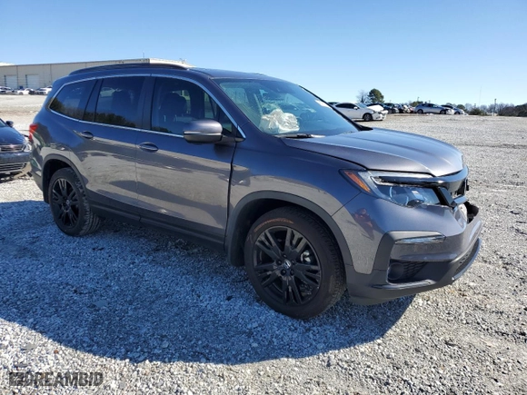 2021 Honda Pilot Special Edition with VIN 5FNYF6H26MB099599, listed as a Copart auction lot 45696785 with 19,757 mi miles and Salvage Title. Bid and sale history available at carsss.com. Image 4.