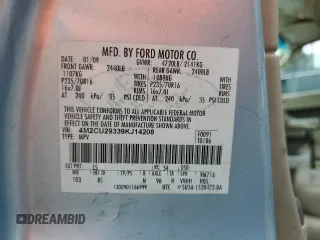 2009 Mercury Mariner Hybrid с VIN 4M2CU29339KJ14208, выставлен на аукционе Copart как лот 42684955 с пробегом 175 379 миль миль и Списание • Salvage title. История ставок и продаж доступна на DreamBid. Изображение 13.