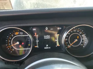2023 Jeep Wrangler Sahara with VIN 1C4HJXEN2PW624757, listed as a Copart auction lot 78239614 with 46,254 mi miles and Salvage Title. Bid and sale history available at carsss.com. Image 9.