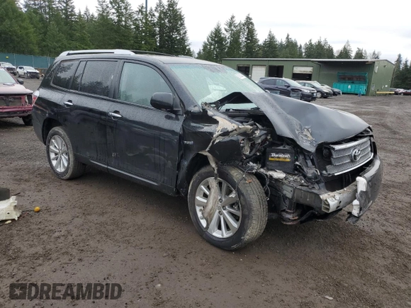 2010 Toyota Highlander Hybrid with VIN JTEBW3EH1A2047305, listed as a Copart auction lot 89003245 with 0 mi miles and Salvage Title. Bid and sale history available at carsss.com. Image 4.
